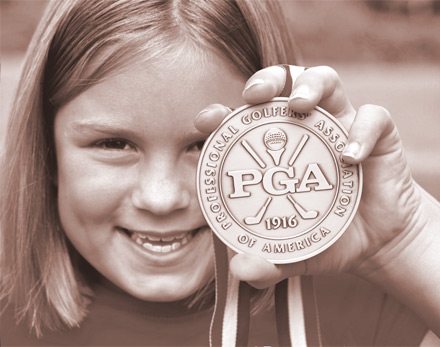 Girl with PGA Medal