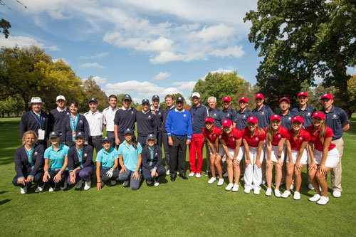 U.S. and European Jr. Ryder Cup Teams in Friendship Match