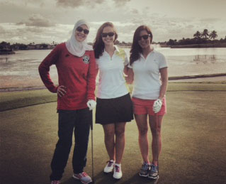 Hayam Essam, PGA/LPGA Professional Lindsay Pitts and Emily Hesselbrock