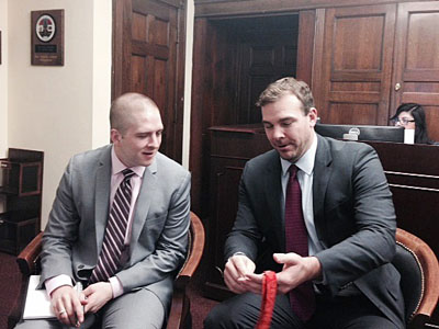 U.S. Olympic water polo silver medalist Peter Hudnut and House staff member