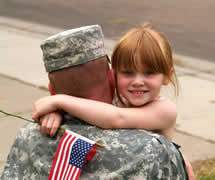 Girl Hugging Father
